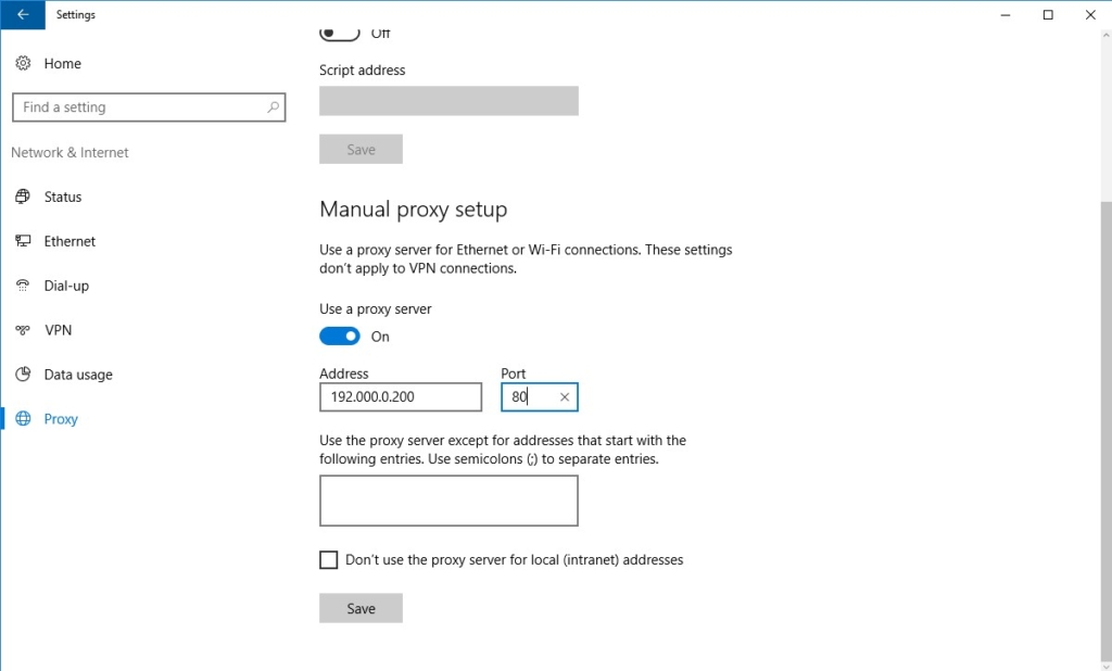 setup proxy in Windows 10-technoresult