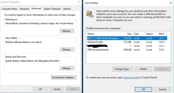 remove duplicate windows profiles in windows 10