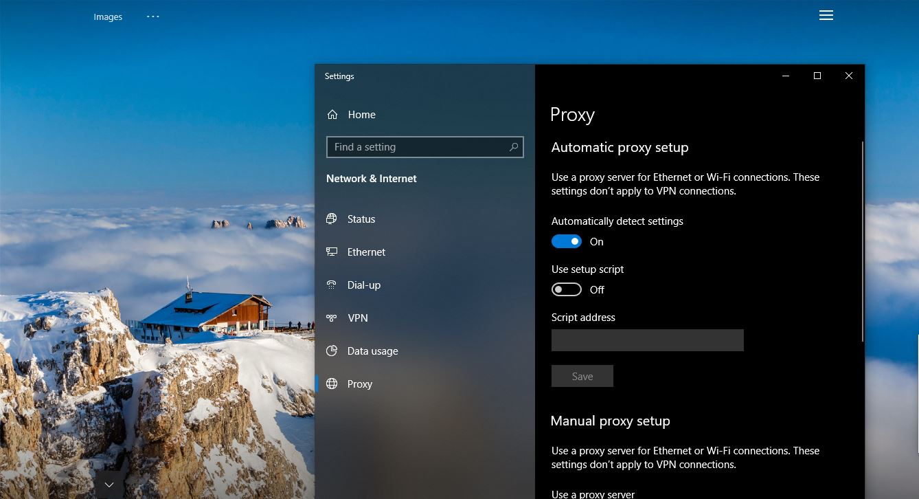 How to setup proxy in Windows 10?