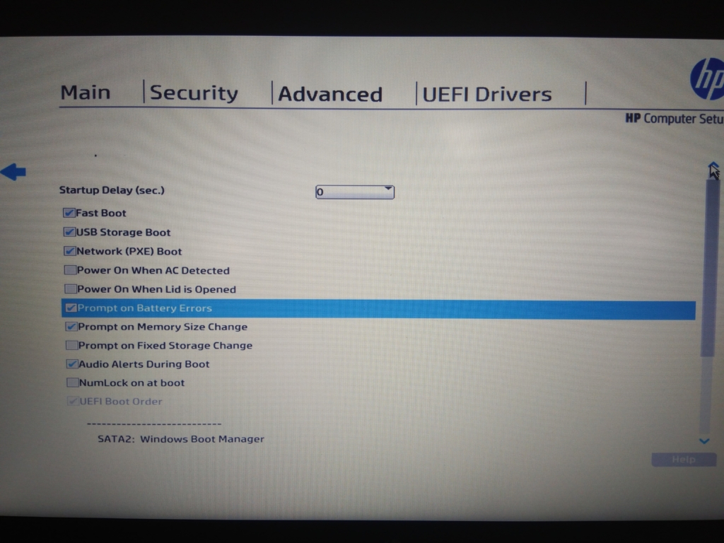 UEFI mode on HP laptop 840 G4 Model 