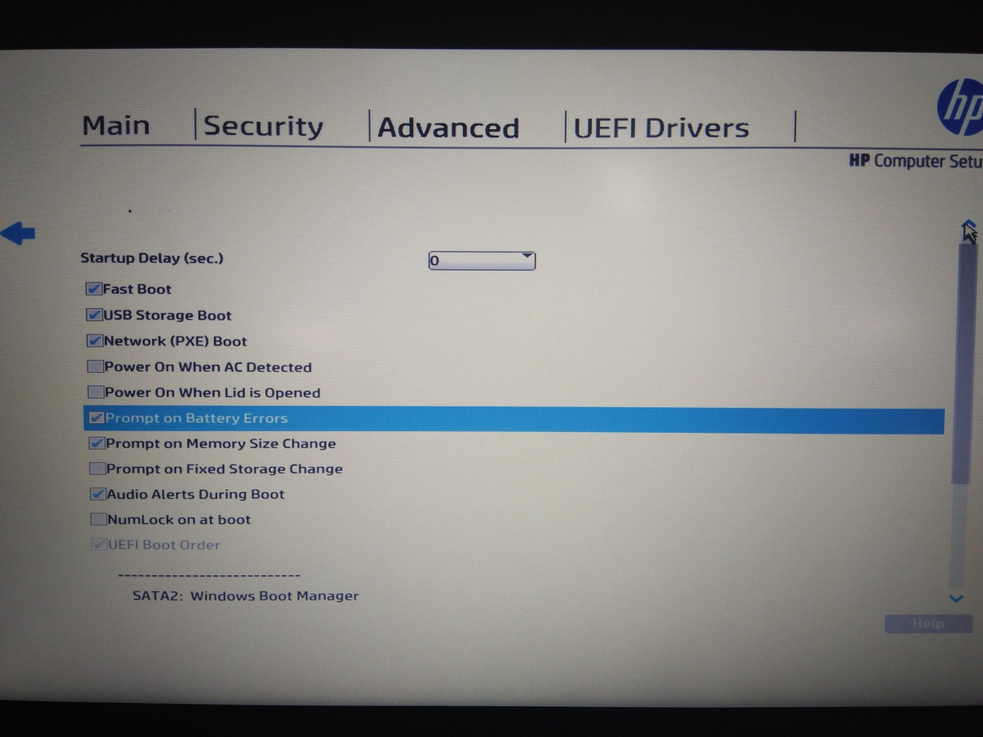 usb boot in hp laptop