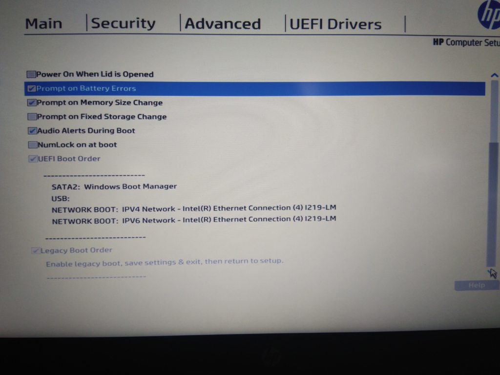 Hp uefi что это