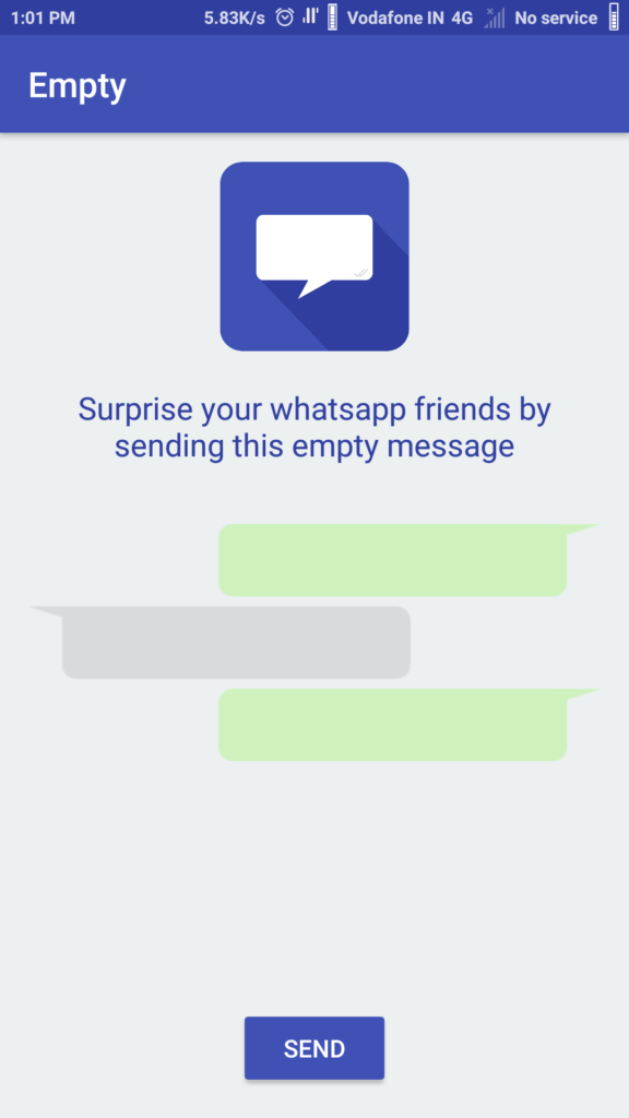 empty Whatsapp message