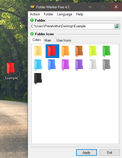 change folder color windows 8