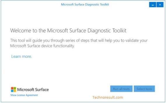 Microsoft Surface diagnostic Tool