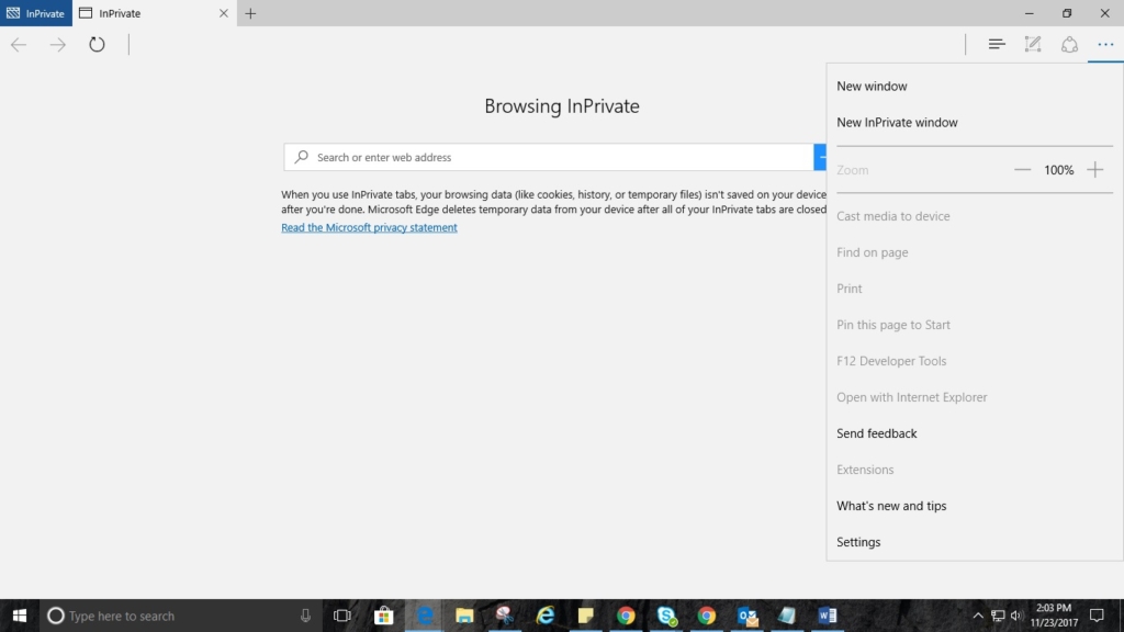 Disable Edge InPrivate Browsing Mode Using Registry Settings