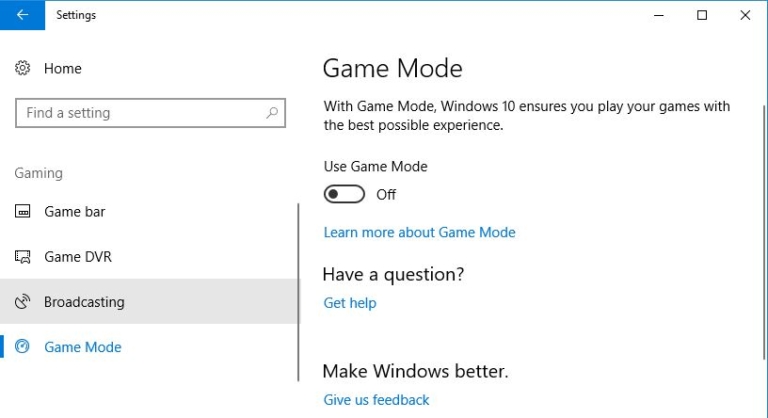 How to Turn-on or Turn-Off Game Mode in windows 10 - Technoresult