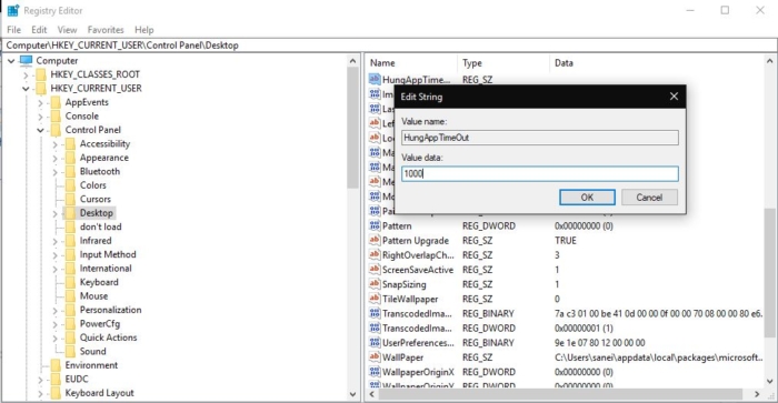 How to Reduce HungApp Timeout Value in Windows10? - Technoresult
