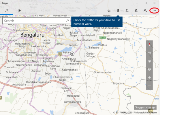 selecting location-Offline Maps