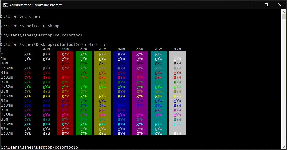 Microsoft Released New ColorTool to change Cmd Prompt color scheme