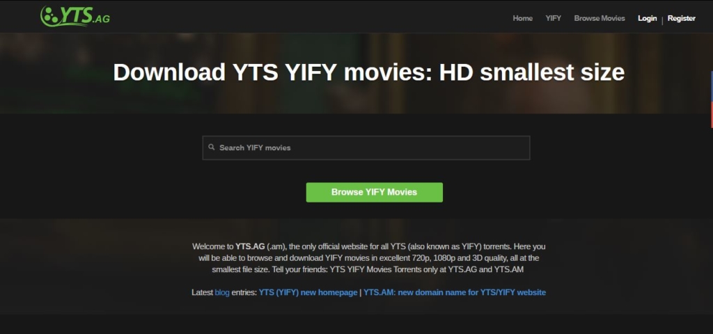 Top 10 Yify Proxy Mirror sites Update 2020