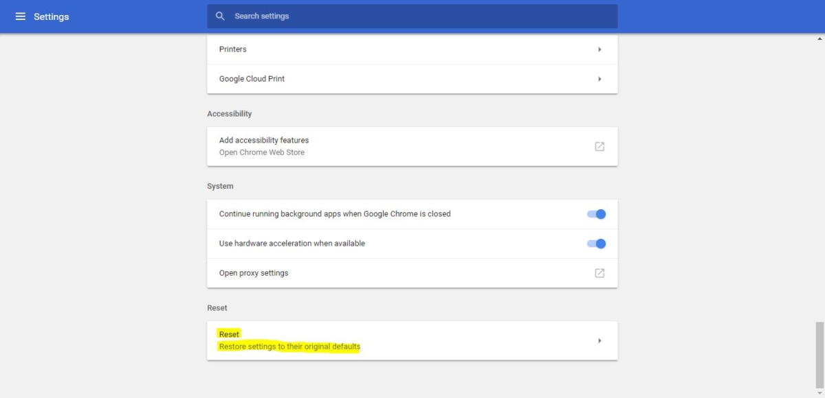 RESET CHROME SETTINGS TO DEFAULT WINDOWS 10 visual data 6