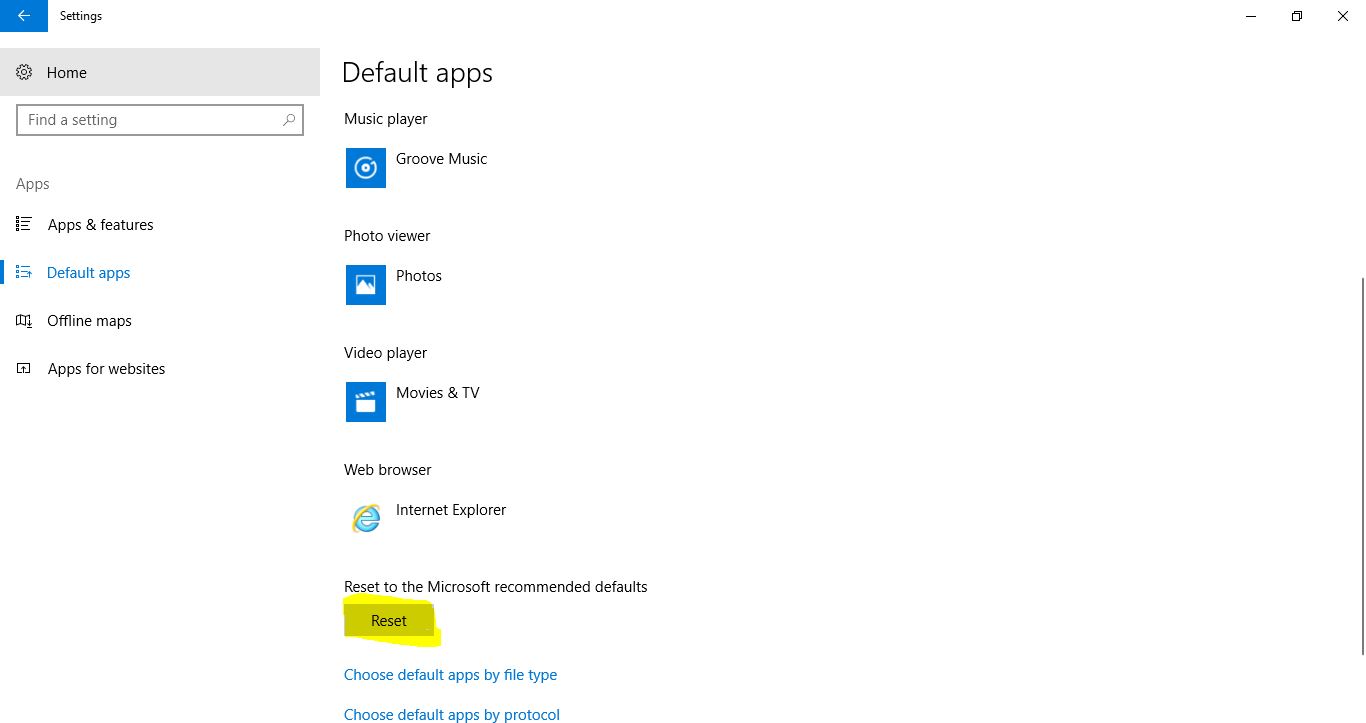 Reset File Association To Default In Windows 10 Technoresult