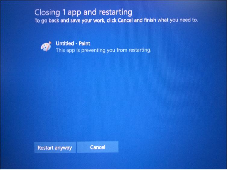 Disable This app is preventing shutdown message in Windows 10?