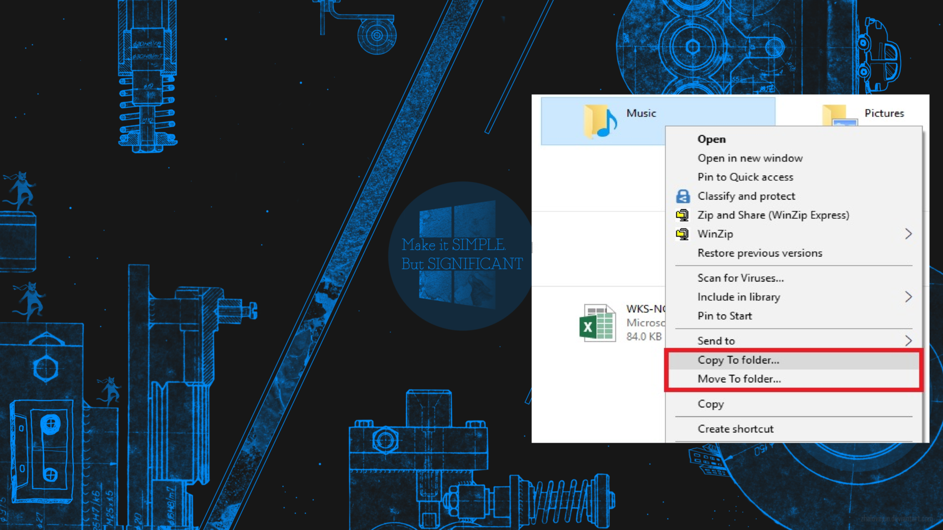 How to Add Copy To and Move To Folder in the context Menu in windows 10?