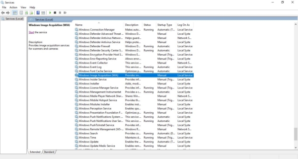 disabling the WIA-High CPU and Disk usage