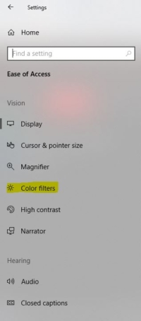 opening color filters-Disable Gray scale mode