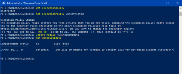 How to Install Windows Update using PowerShell in windows 10 ...