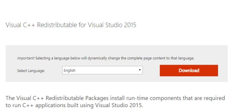 Installing the Visual C++ package-msvcp140.dll error