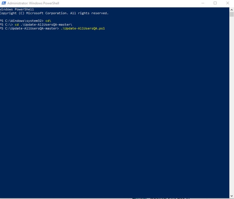 enable security question using power shell-disable security Questions