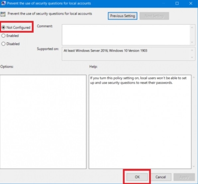 How to Enable/disable security Questions in windows 10? - Technoresult