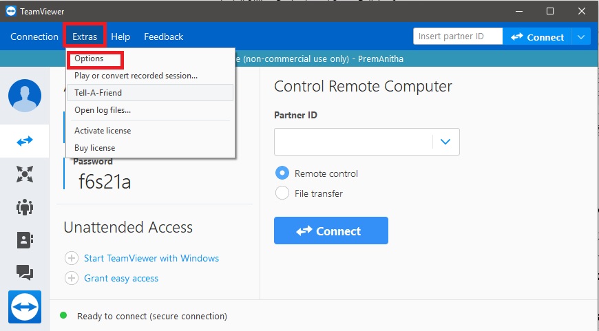 teamviewer free does not allow connections to customize