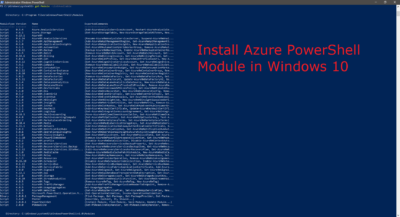 How To Install Azure PowerShell Module In Windows 10? - Technoresult