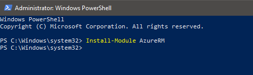 installing azure module using powershell command-install Azure PowerShell Module