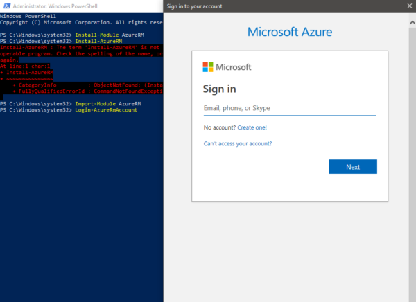 login to azure module-install Azure PowerShell Module