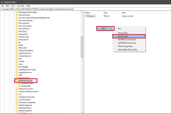 using registry editor-Disable CapsLock