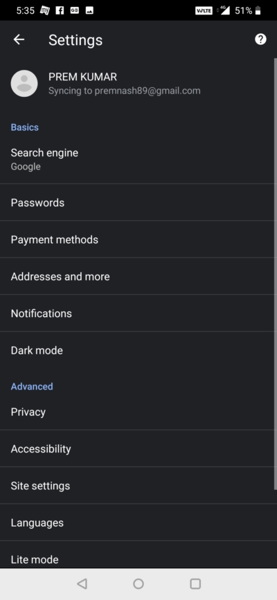 screenshot-Chrome’s Dark Mode