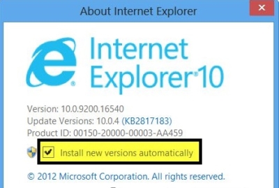 Stopping the update in IE