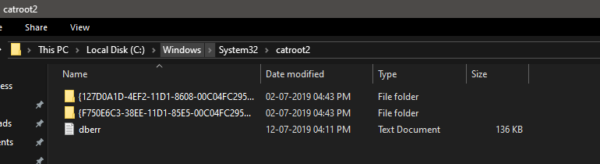 checking for Update get stuck by deleting catroot2 folder