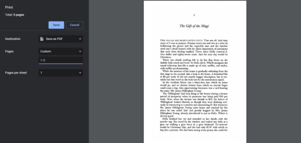 how to save a single page of a pdf