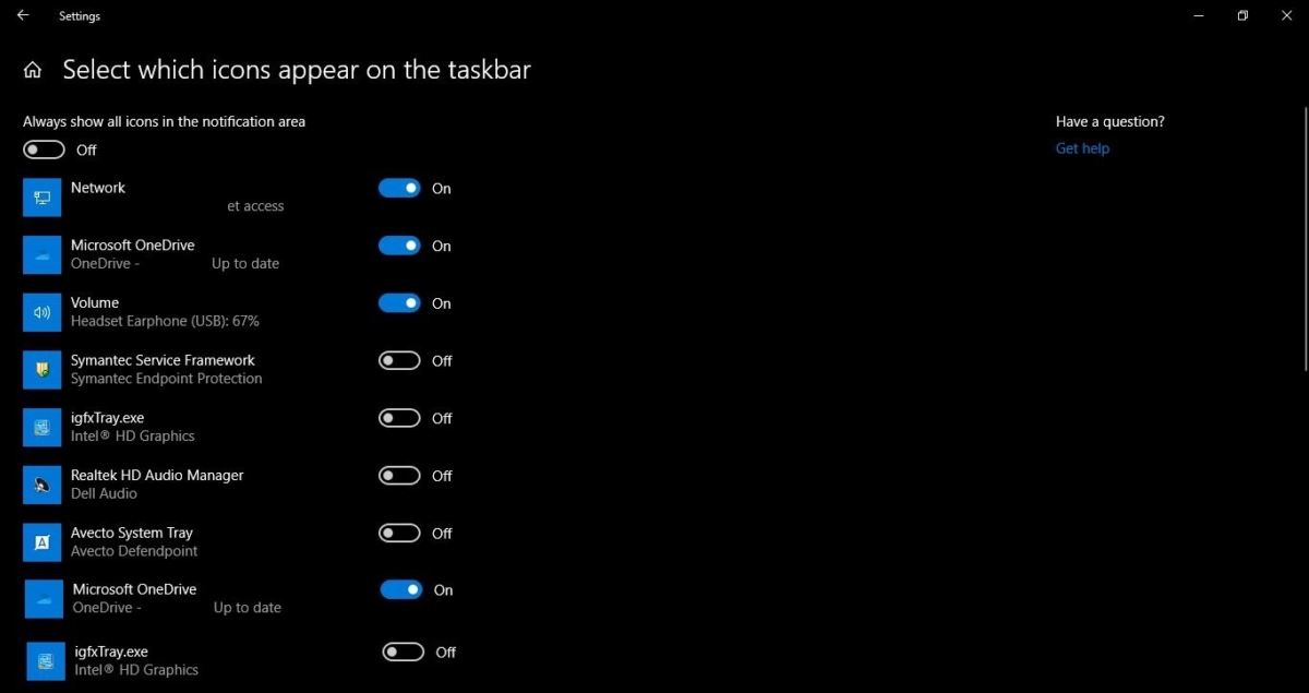 How to Move all System tray icons to task bar in windows 10? Technor