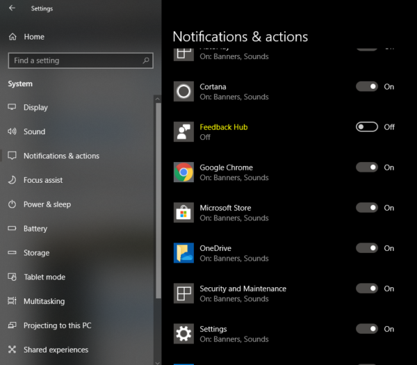 Feedback hub windows 10 отключить