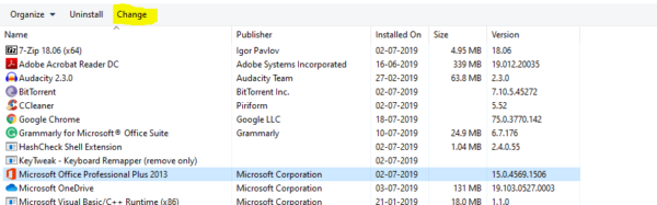 Repaired the MS office-Scroll Bar Missing in Excel