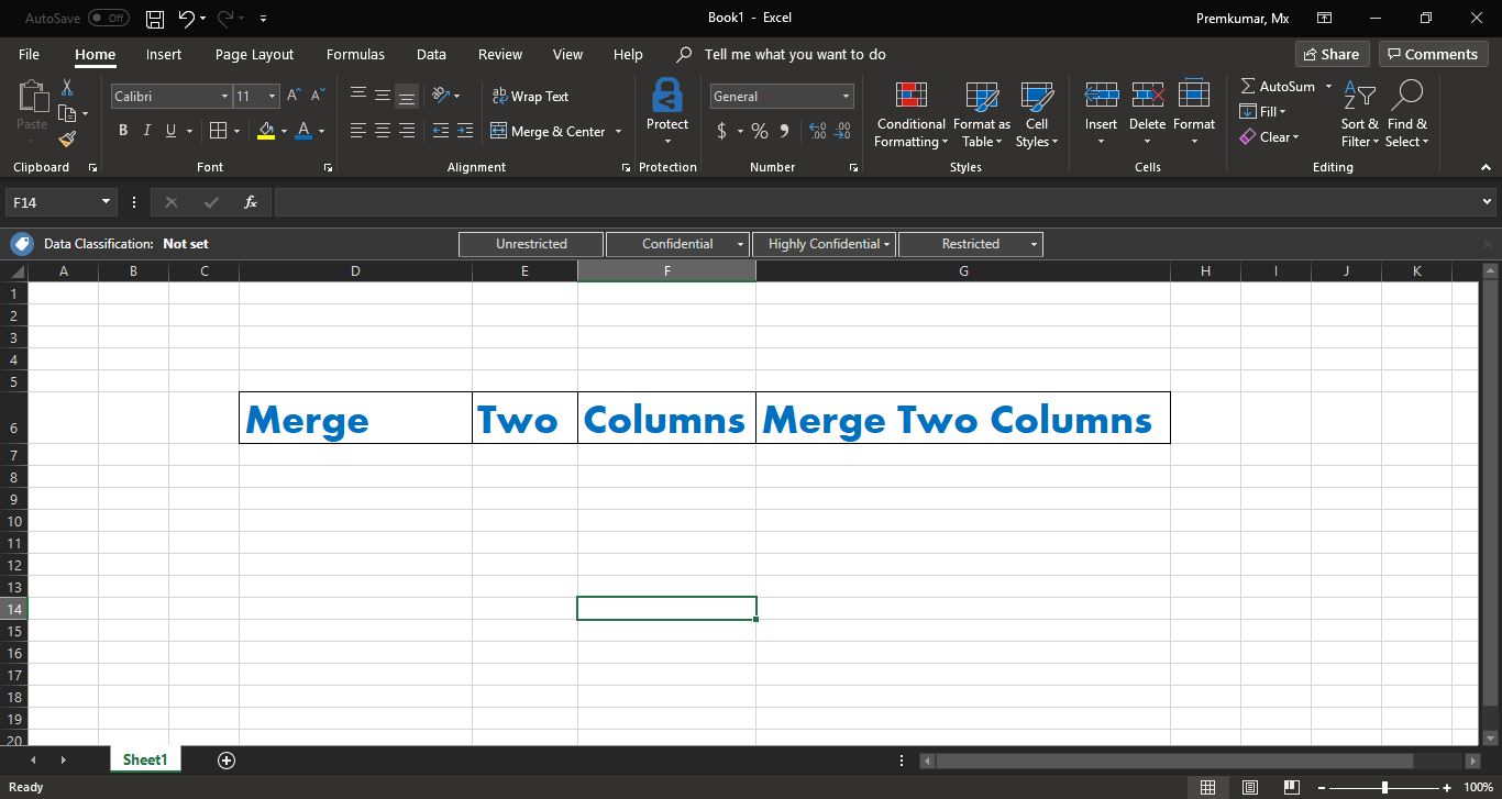 How to Merge Two Columns in Excel?