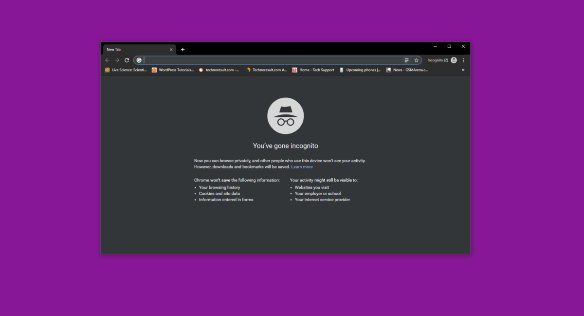 google chrome incognito mode disappeared