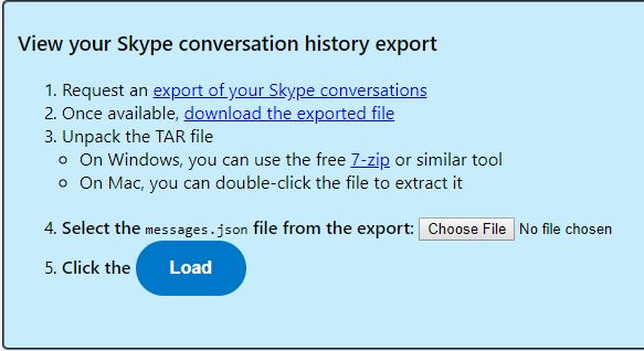 find skype chat history