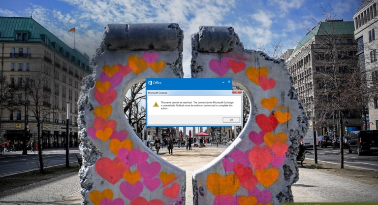Fix: The connection to Microsoft Exchange is unavailable. Outlook must be online or connected to complete this action.