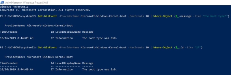 Check last boot Time and status using PowerShell