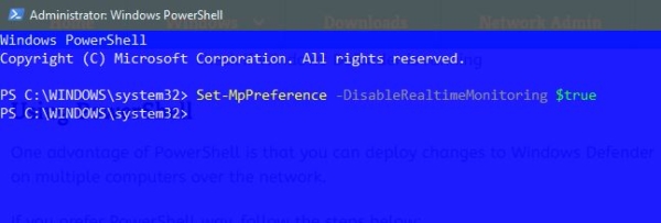 Удалить windows defender powershell