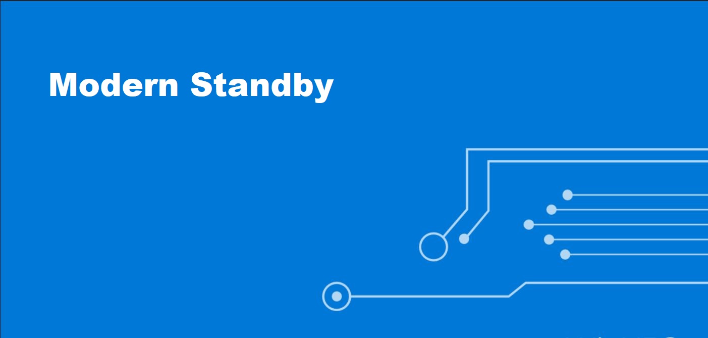 What is Modern Standby in windows 10?