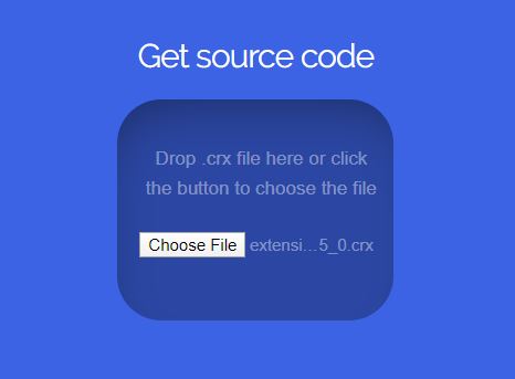 Get source code Install Chrome extension package manually