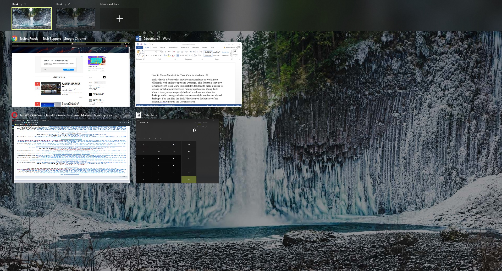 windows task view keyboard shortcut