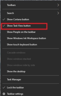 show task view button