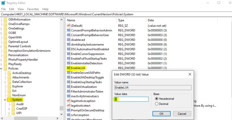 Don’t have permission to shutdown using Registry Editor 
