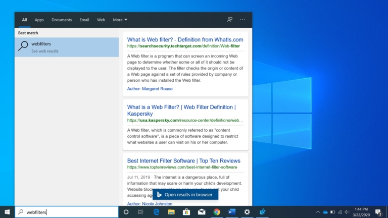 How to Manage SafeSearch Filter Settings in Windows 10?