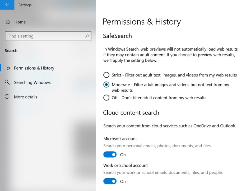 How to Manage SafeSearch Filter Settings in Windows 10? - Technoresult